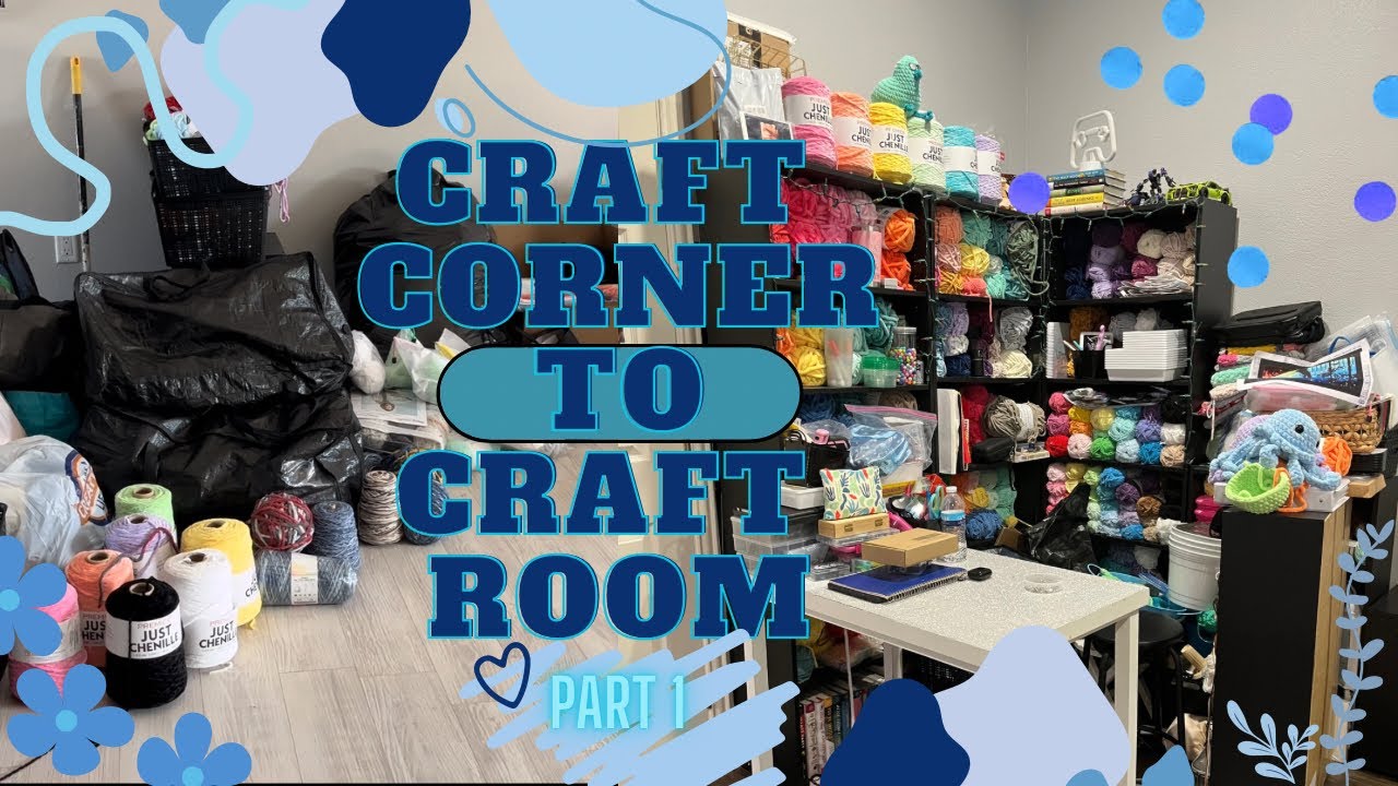 MY NEW CRAFT ROOM - PART 1 - CLEAN WITH ME