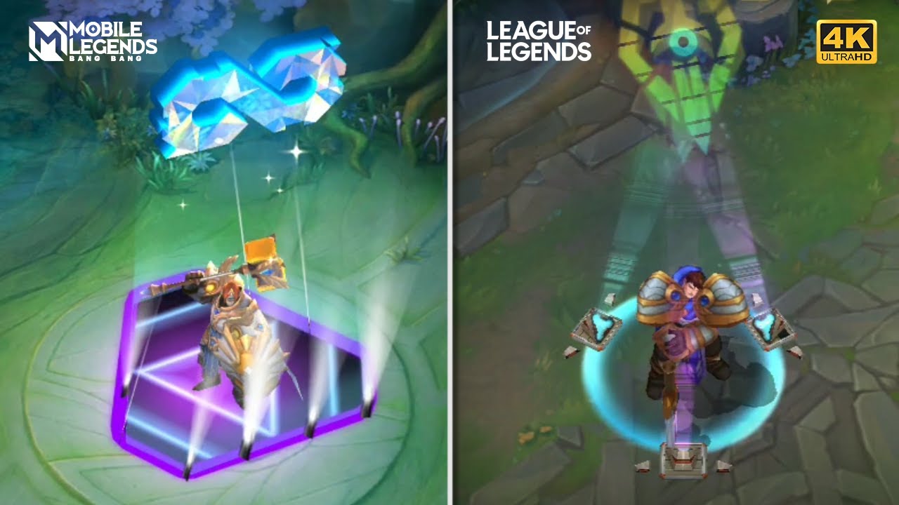 LoL Wild Rift vs Mobile Legends - Recall Effect Comparison 2022 | GOD OF MLBB