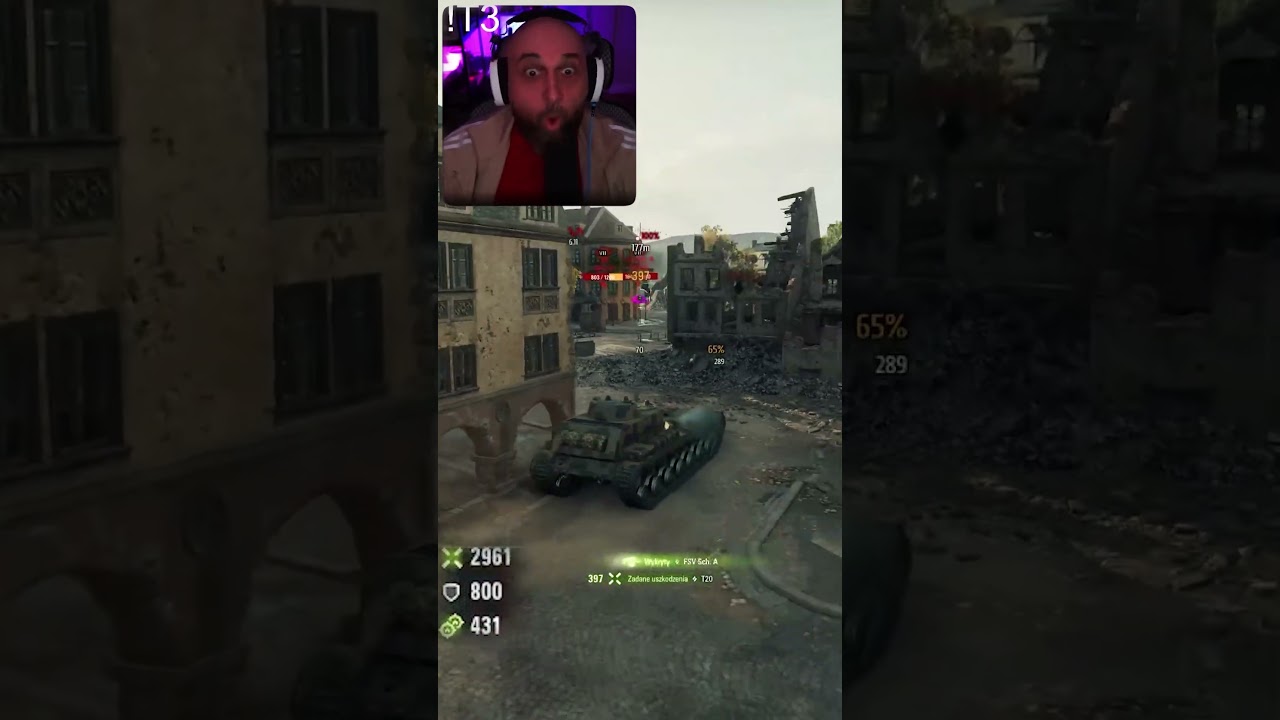 Świetna bitwa najsłabszym czołgiem w WOT #wot #cyganzor #ktts