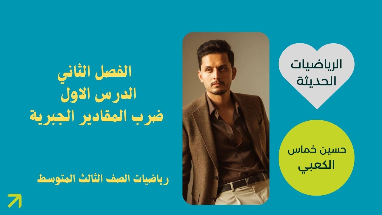 الفصل الثاني ( المقادير الجبرية ) الدرس الاول / ضرب المقادير الجبرية / رياضيات الصف الثالث المتوسط .