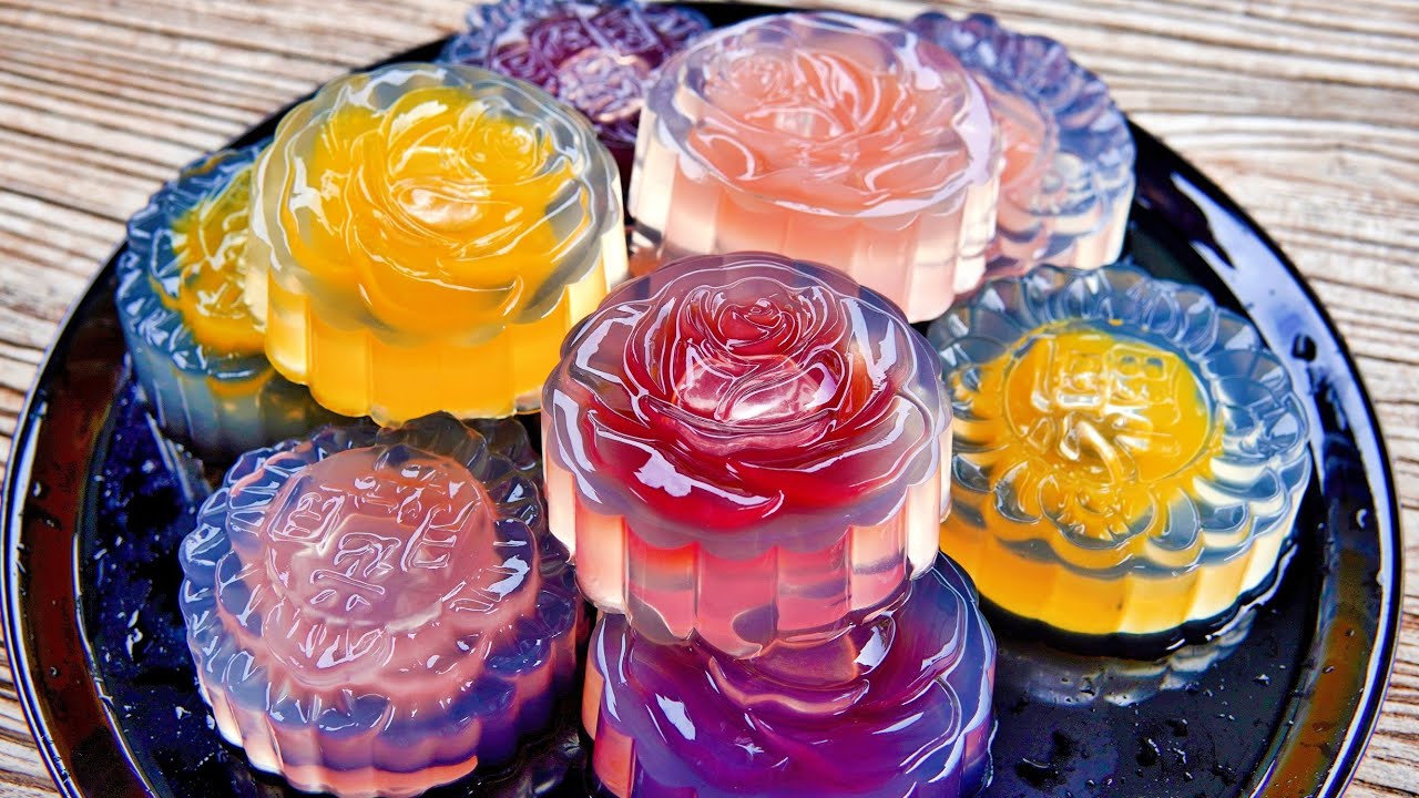Лунный пирог с кристаллами QQ ❤ (QQ Crystal Jelly Mooncake Recipe)