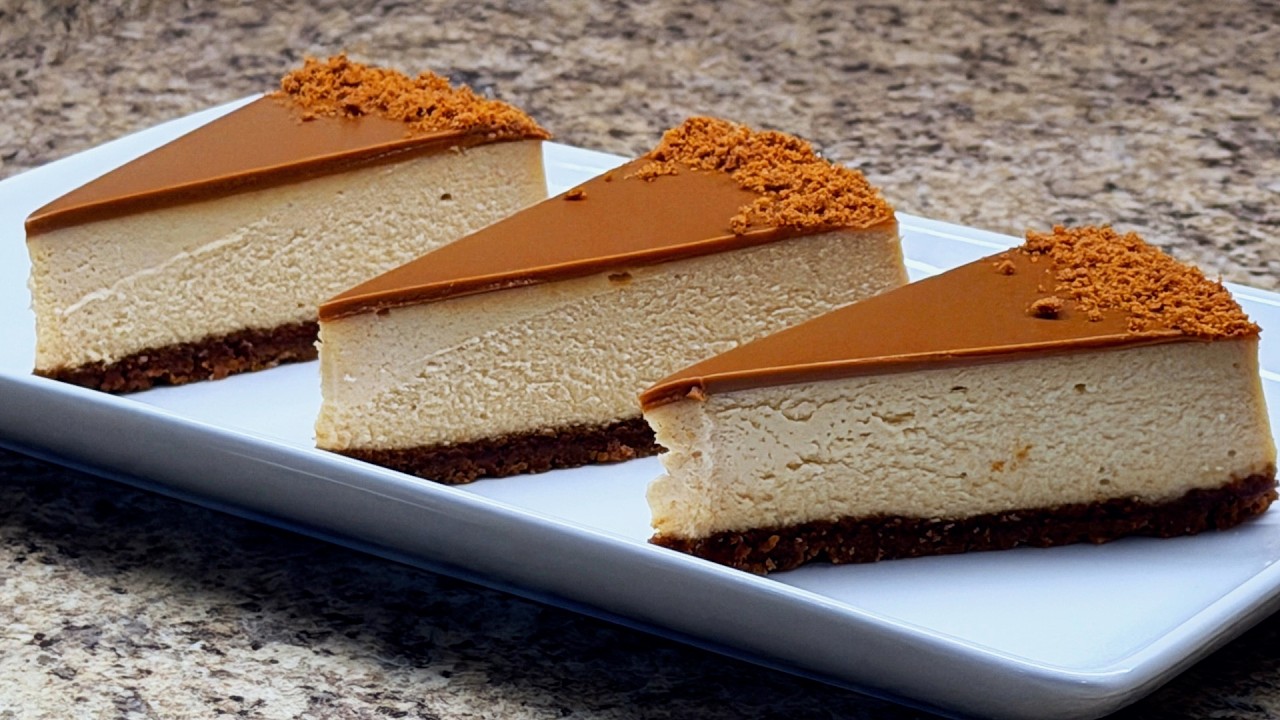 Чизкейк с печеньем Biscoff и маслом — идеальное сочетание вкусов для чизкейка.