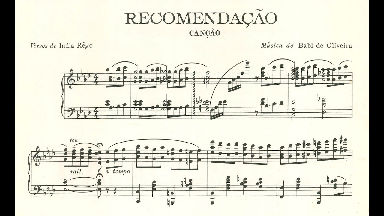 Babi de Oliveira - Recomenda&ccedil;&atilde;o (Vitor Prochet, tenor; Babi de Oliveira, piano)