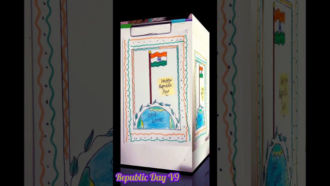 Quick and Easy Republic Day DIY/ Drawing/Card 