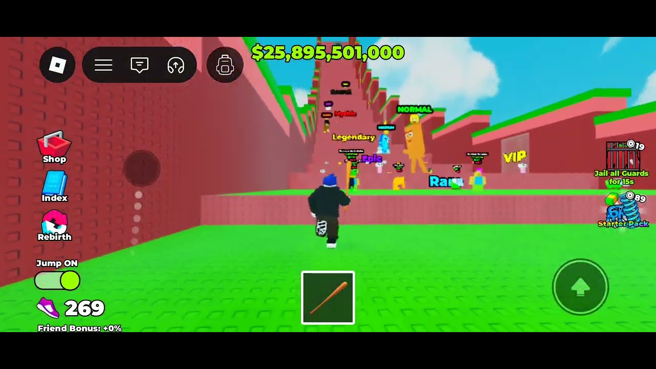Menambang emas di Roblox 