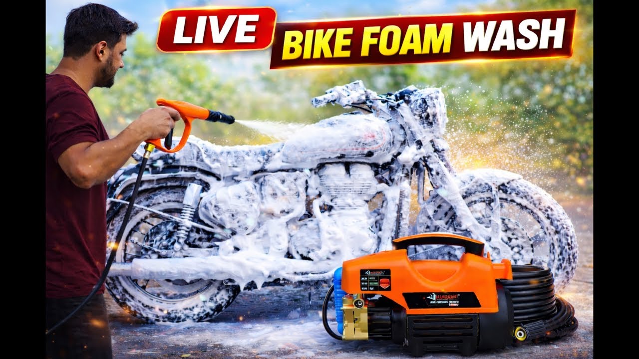 Live Bike Wash 🏍️💦 | Satisfying Foam Cleaning in Action!