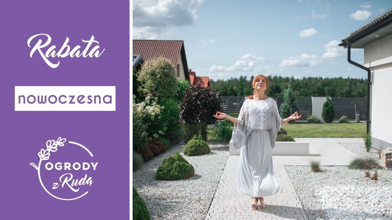 Piękna nowoczesna rabata w ogrodzie - gotowa inspiracja.