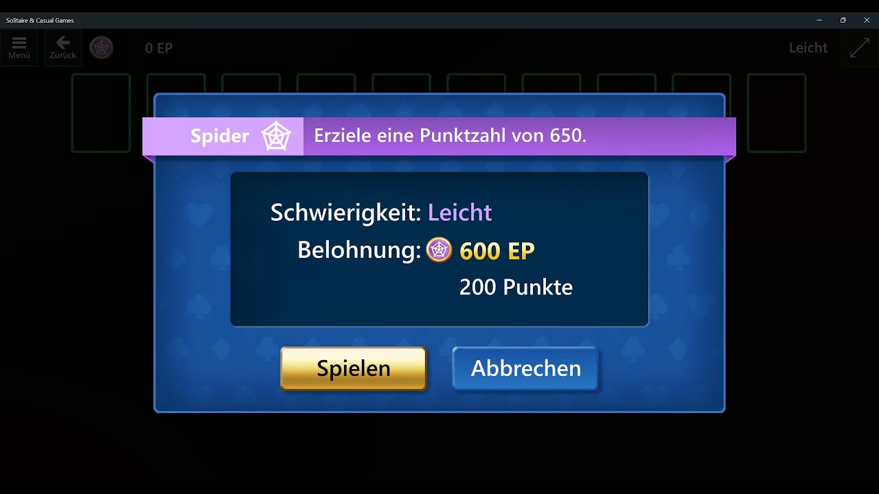 Microsoft Solitaire Collection, Spider Easy, February 5, 2026, Daily Challenges