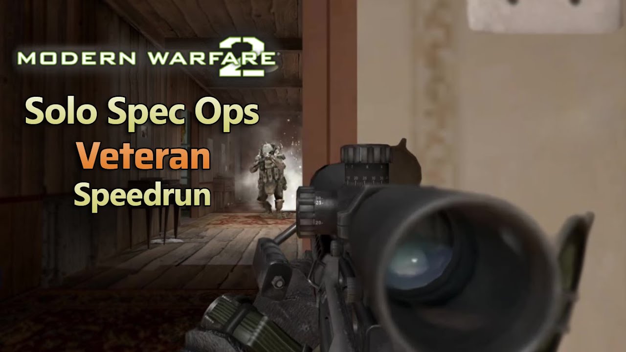 MW2 Spec Ops Solo Veteran Speedrun in Under 40 Minutes (Former WR)