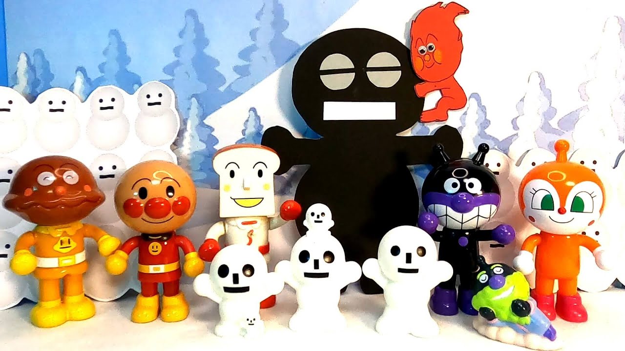 ばいきんまんがつくった くろゆきまんがあばれてる‼【アンパンマンとゆきだるまん】