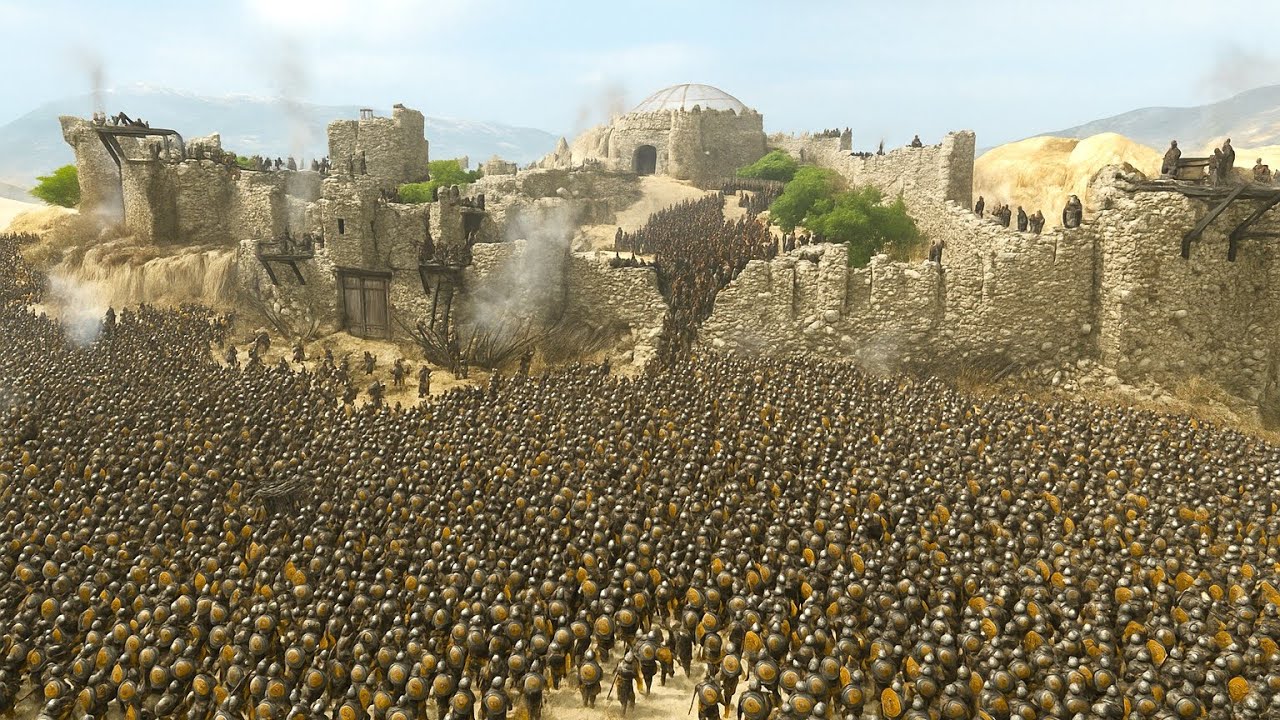 10,000 Aserai vs 5,000 Vlandians - Mount & Blade 2 Bannerlord