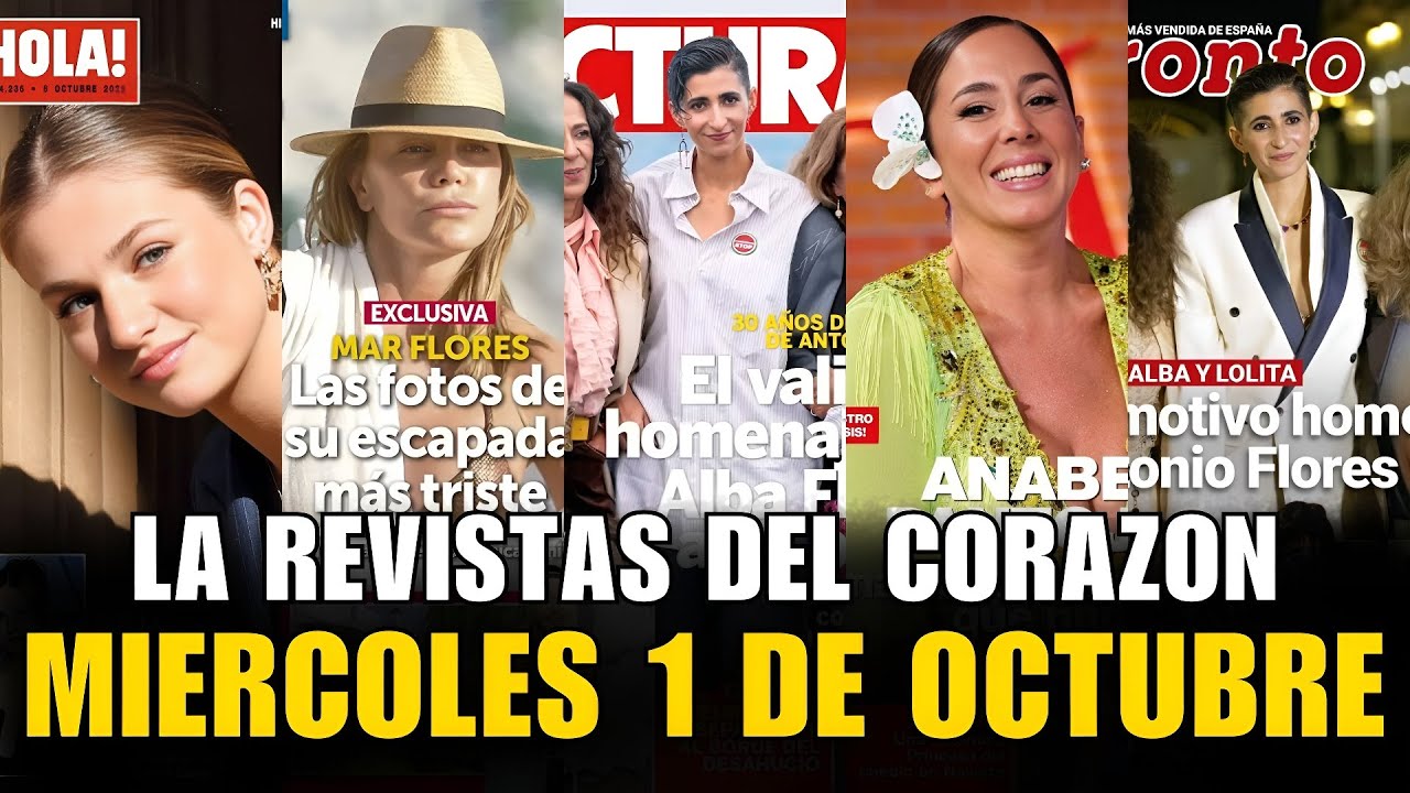 🚨🔴RESUMEN a las PORTADAS de las REVISTAS del CORAZON de este MIERCOLES 1 de OCTUBRE