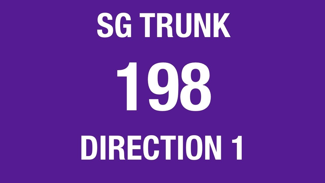 SBS Transit Trunk 198 (Direction 1) | Bus Service Hyperlapse