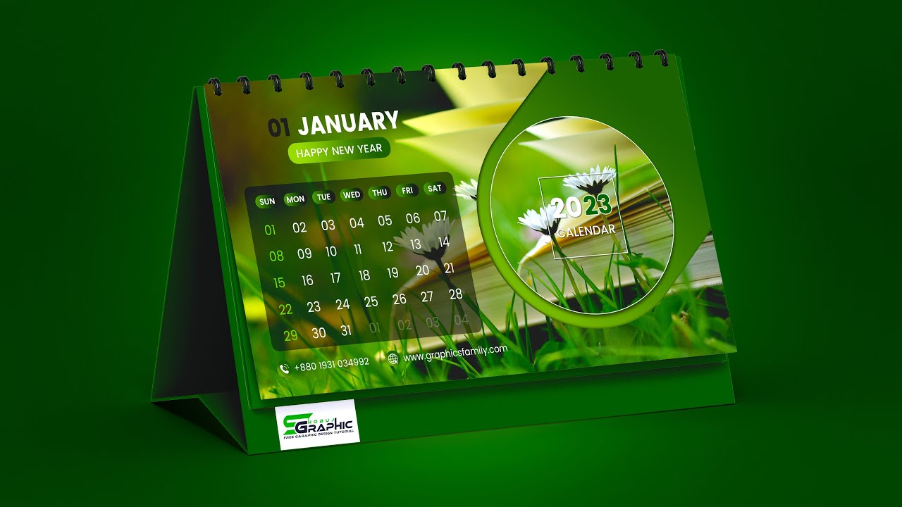 How to Design Professsional Desk Calendar in Photoshop CC