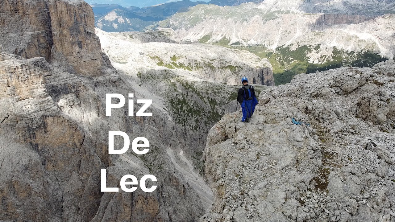 Dolomite Wingsuit BASE jump - Piz De Lec