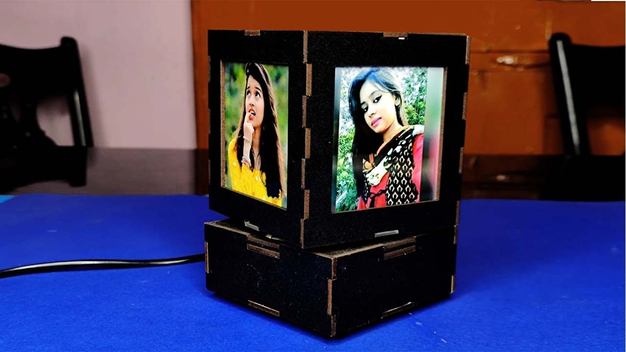How to make Photo rotating lamp || Best Gift for birthday or anniversary