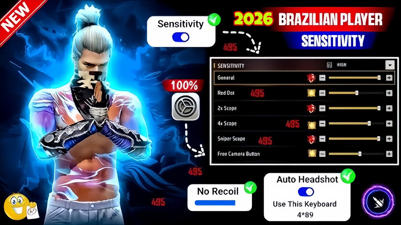 Best Sensitivity for All phones 2026 | 99% Headshots ☠️ Free Fire (NO Panel)