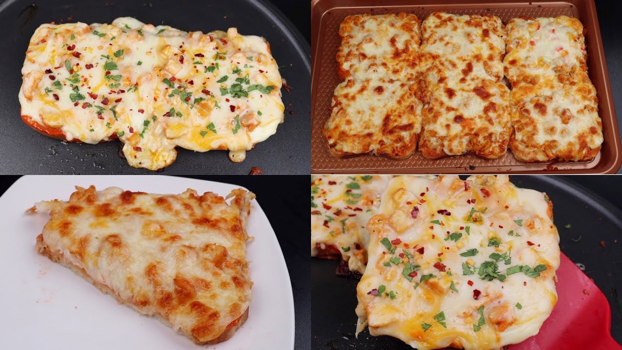 My Kid's Favorite Snacks🙂Quick & Easy Chicken Cheese Slice in & Without Oven Pizza For whole Family