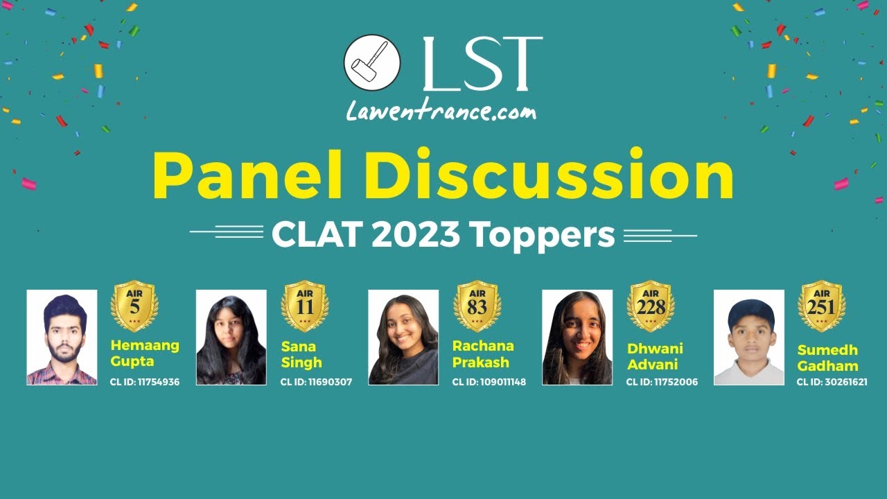 CLAT 2023 AIR 5, 11, 83, 228 and 251: Panel Discussion | Preparation Journey