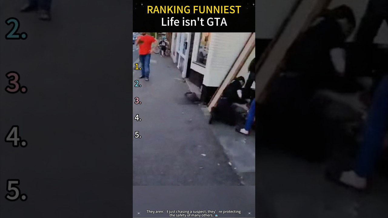 Funny cop moments🤣 Bro, reality isn&rsquo;t GTA😎#funnyvideo #fail #cops #police