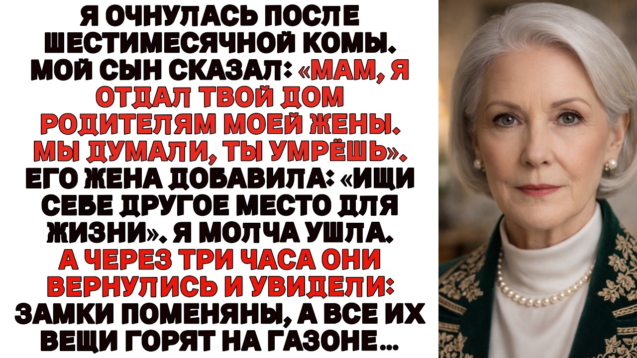Пока я была в коме, сын отдал мой дом родителям жены: «Мы думали, ты умрёшь». Но я очнулась…