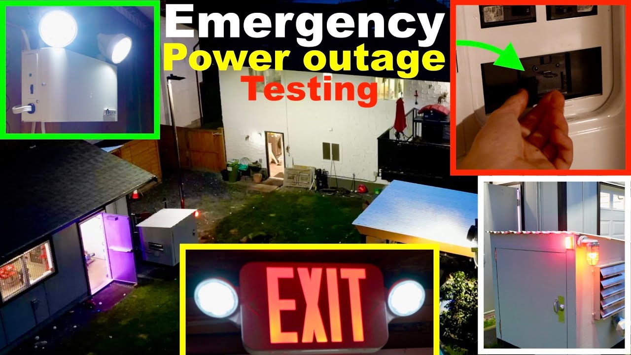 Shutting Down Everything! Whole House And Garage Power Outage Test | Generator, Emergency Lights.