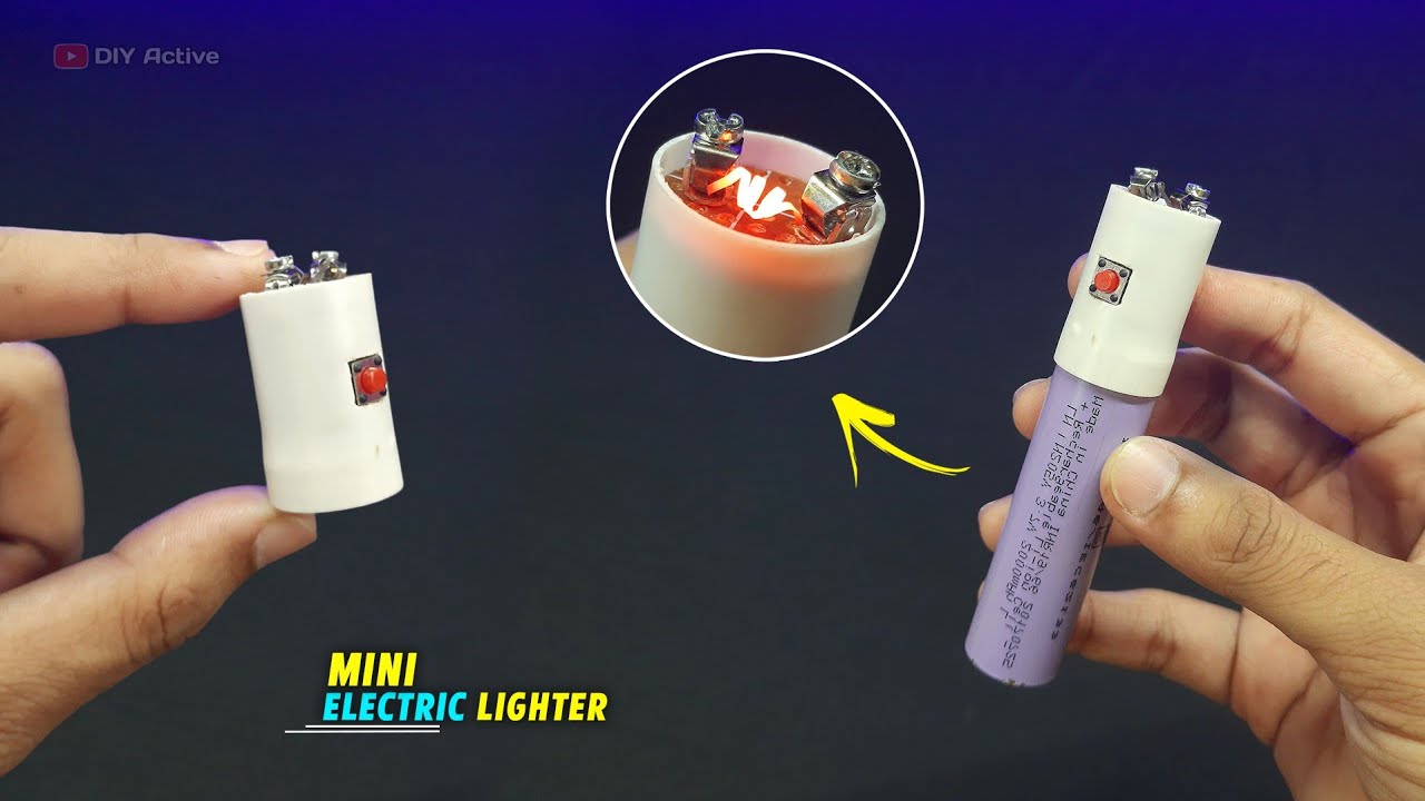 Electric Lighter 🔥 ।। how to make mini electric lighter at home ।। DIY Electric Lighter - DIY Active
