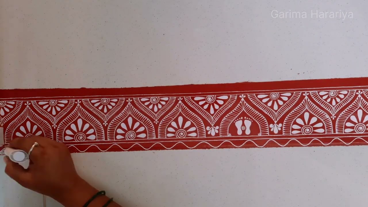 Latest Aipan Design For Deli 😍| Uttarakhand Folk Art #garimaharariya #viral #aipan #art #uttarakhand