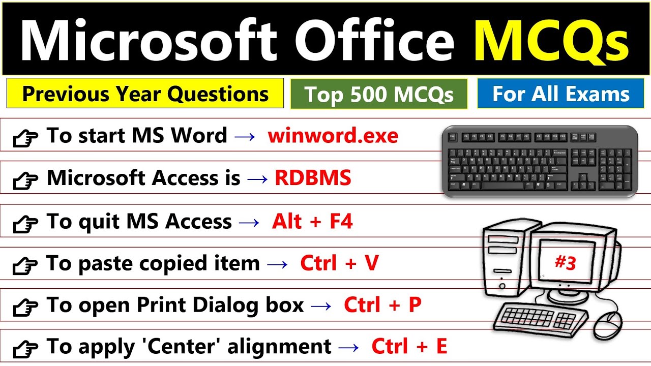 Top 500 MS Office mcq Questions and Answer | Microsoft Office | MS Office