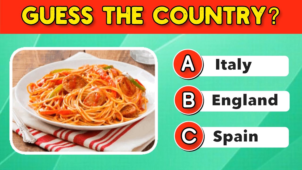 Can you Guess the Country by Food / Food Quiz / General Knowledge Quiz / It's 40 Questions
