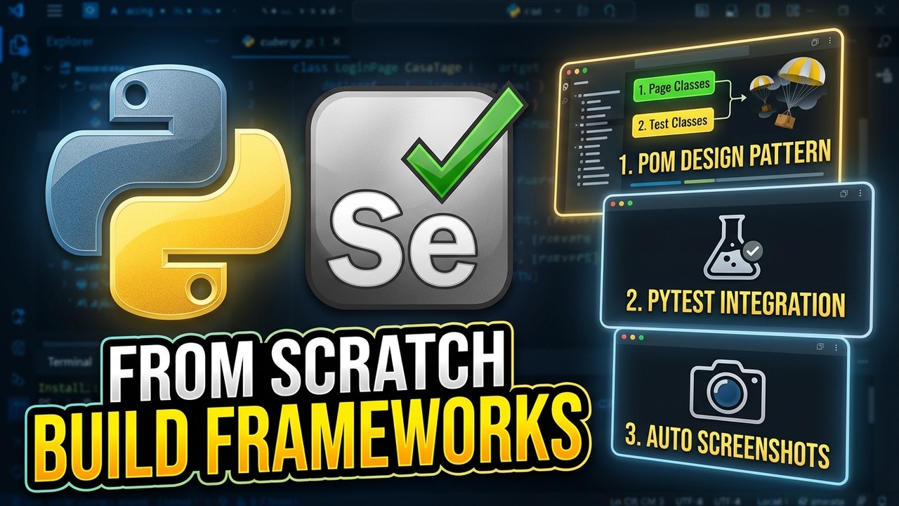 Build Selenium Python Framework from Scratch | POM Design Pattern + PyTest + Screenshots