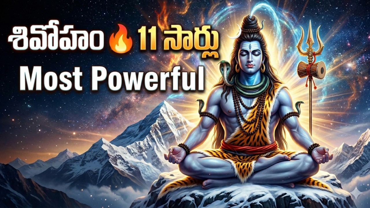 నిర్వాణ షట్కం 11 సార్లు | Nirvana Shatakam 11 Times | శివోహం శివోహం Powerful Shiva Stotram
