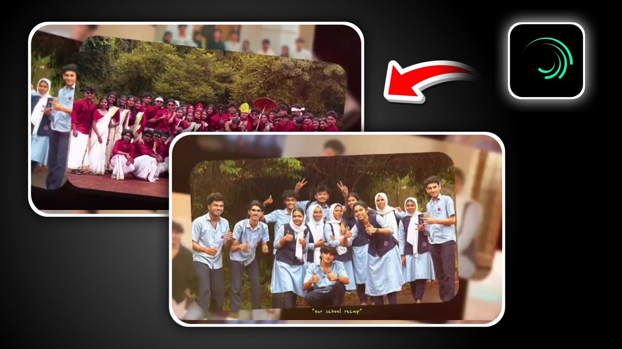 Trending School & College Memories Reels Editing In Alight Motion | Photo Slideshow Video Editing