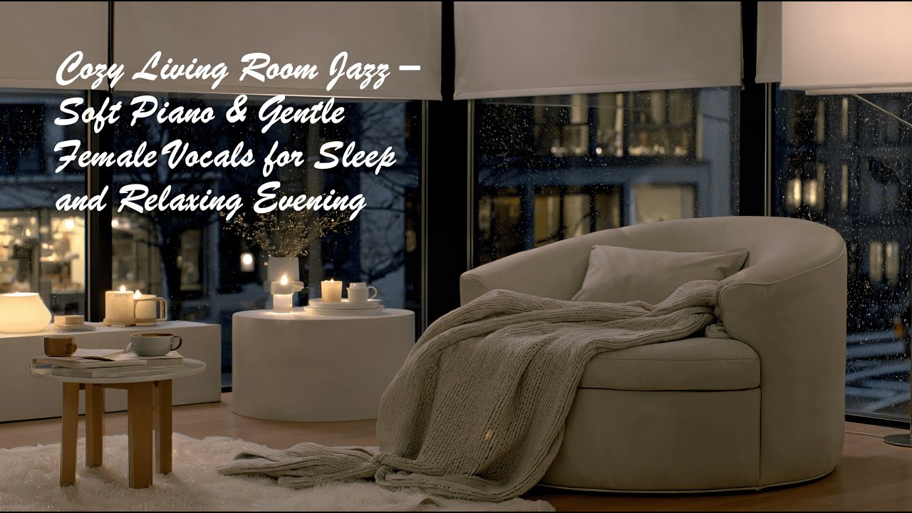 Cozy Living Room Jazz – Soft Piano & Gentle Female Vocals for Sleep and Relaxing Evening
