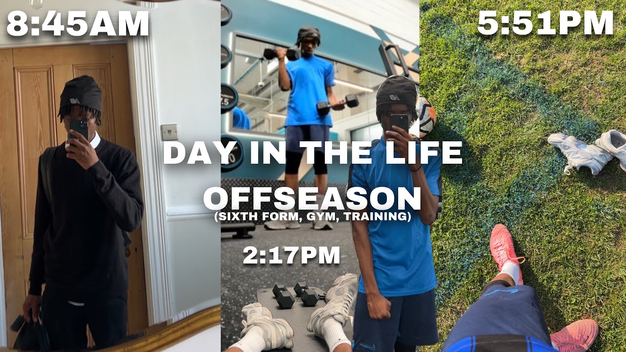 OFFSEASON DAY IN THE LIFE OF AN ASPIRING FOOTBALLER ⚽️ (Sixth Form, Gym, Training)