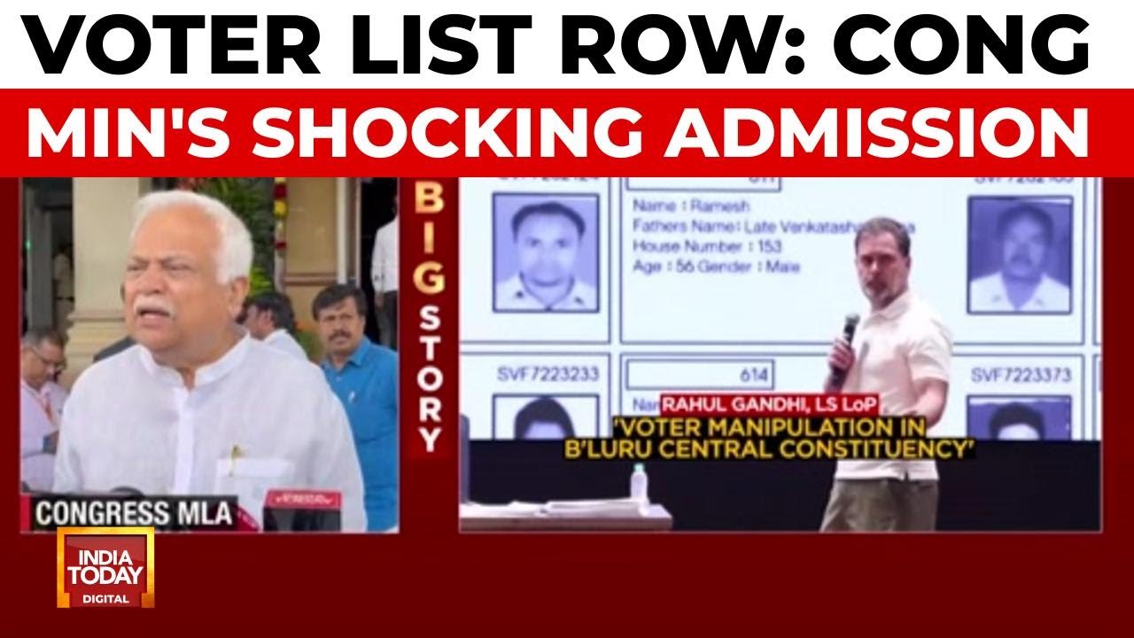 K'taka Min K N Rajanna Admits Voter List Irregularities During Congress Govt's Tenure? |India Today