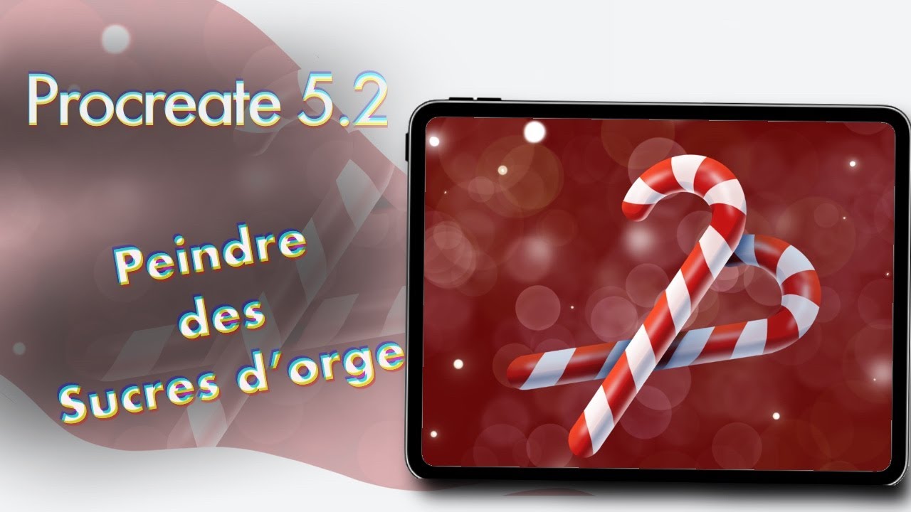 Procreate | Peindre un sucre d'orge réaliste (CANDY CANE)
