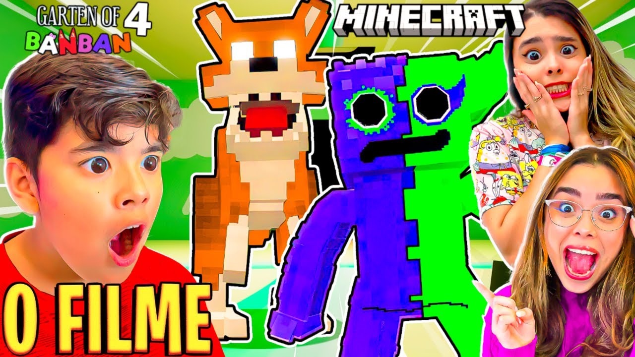 GARTEN OF BANBAN 4 no MINECRAFT MOD ! - *TODAS AS FASES* Estevão, Milla e Milly #soporcausa