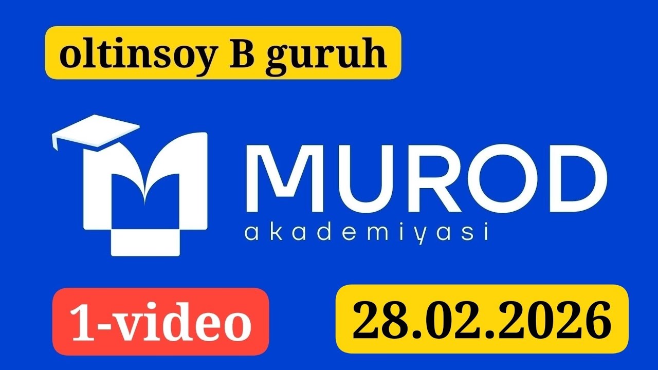 OLTINSOY B GURUH. YOSH IQTIDOR EGALARI 2-QISM 6-MAVZU. 28.02.2026