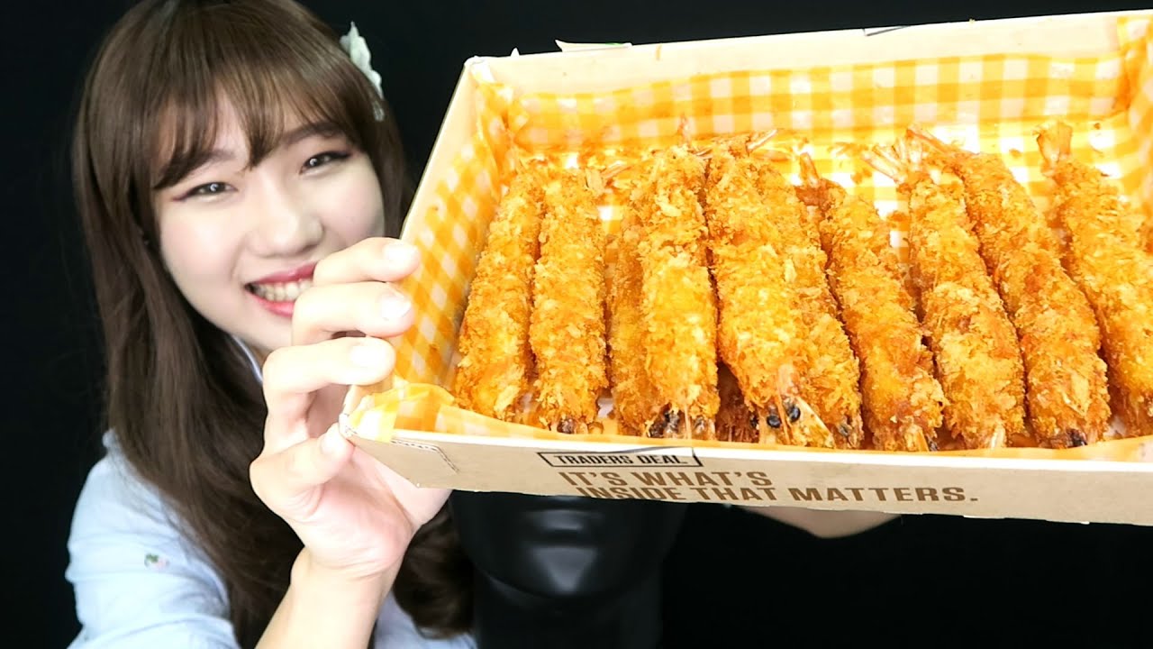[Eng Sub][한국어 ASMR] 새우튀김 이팅 사운드와 근황 토크 | Fried Shrimp Eating Sound