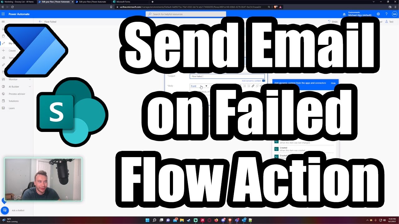 How to Send an Automated Email When a Flow Action Fails | Power Automate | 2022 Tutorial