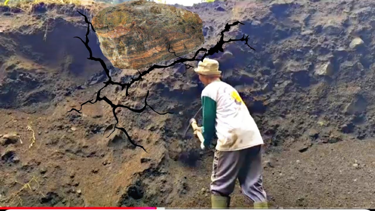 mining at the foot of a very hard cliff