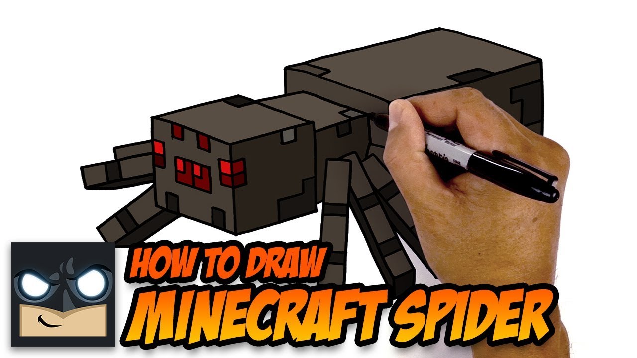 Как рисовать Minecraft Spider