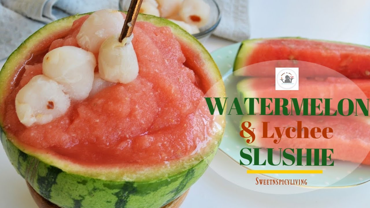 3 Ingredients Watermelon and Lychee Slushie