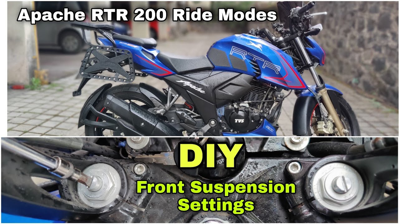 2021 BS6 TVS APACHE RTR 200 4V | How to Change Front Suspension to Soft or Hard Setting | DNA VLOGS