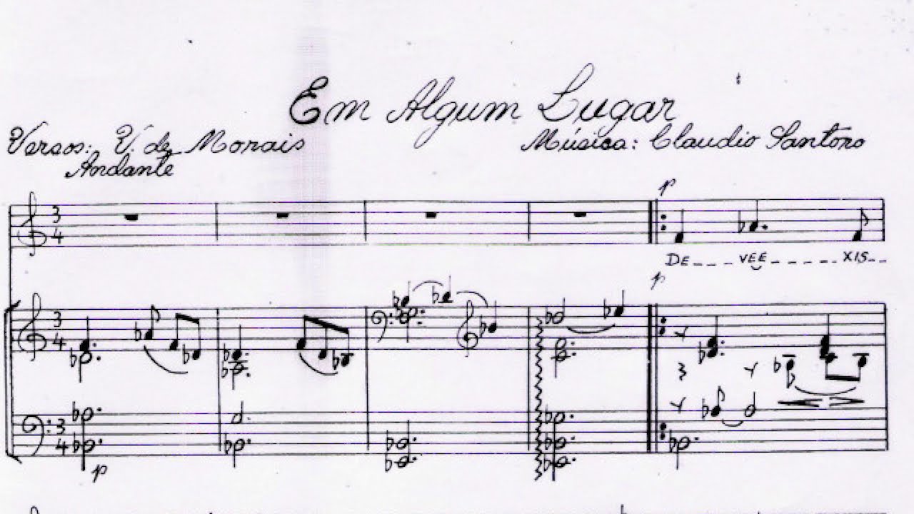 Em algum Lugar - Claudio Santoro/Vinicius de Moraes (score)