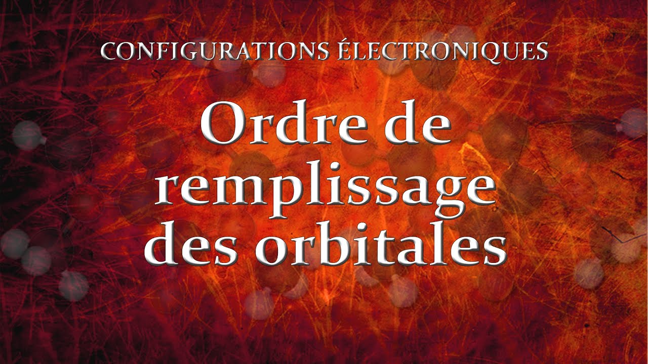 3.2 Ordre de remplissage des orbitales