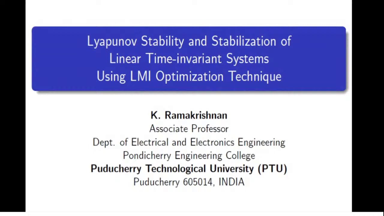 Lyapunov Stability Analysis of Linear Time-Invariant Systems using Linear Matrix Inequality Optimiza