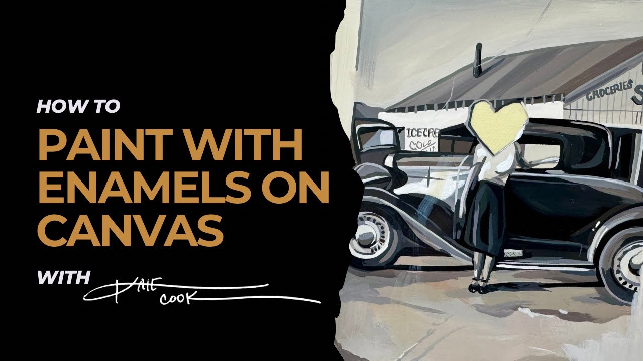 How to Paint with Automotive Enamel on Canvas with Kate Cook