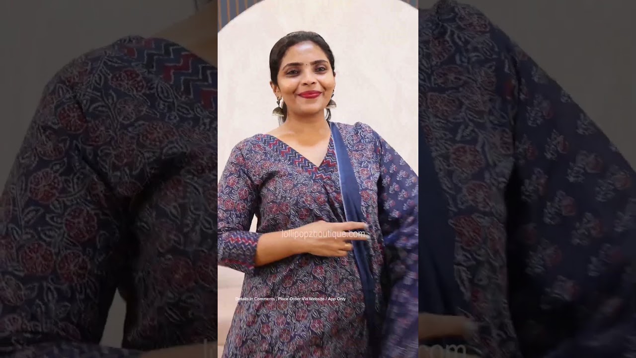 Yeame Ajrakh Printed Kurti Set (3Piece)